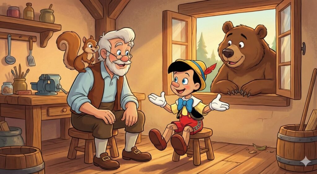 Vakara Pasaka - Pinokio un meža vēja izdarības