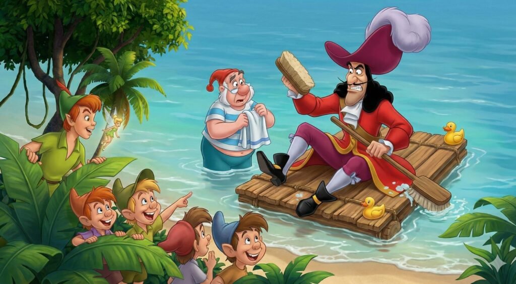 Vakara pasaka - Pīters Pens un Pazudušo bērnu laivas dīvainais rīts